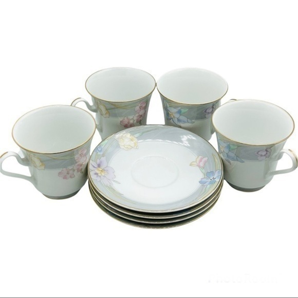 Vintage MIKASA CHARISMA Porcelain Tea Cup & Saucer - 2 pc Set - Picture 4 of 13